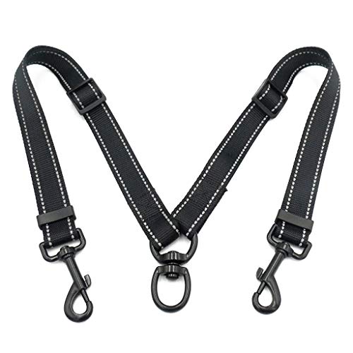 JSGHGDF Doppelt Verstellbare Hundeleine Slip Grip Hundesplitter Ausziehbare Hundeleine 2 Hunde Nicht Verhedderbar JSGHGDF Doppelt Verstellbare Hundeleine Slip Grip Hundesplitter Ausziehbare Hundeleine 2 Hunde Nicht Verhedderbar von JSGHGDF
