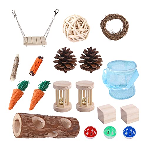 JSGHGDF 20er Pack Kauspielzeug Leckereien Zahnreinigungsrollen Röhrenschaukel Hamster JSGHGDF 20er Pack Kauspielzeug Leckereien Zahnreinigungsrollen Röhrenschaukel Hamster von JSGHGDF