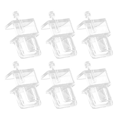 JSGHGDF 6 Stück Aquarium Anti Flucht Halterung Klar Netting Aquarium Landschaft Clip Halterung Anti Flucht Ersatz Net von JSGHGDF