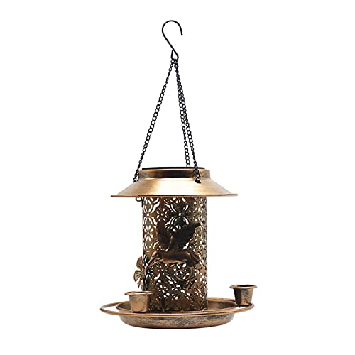 JSGHGDF Eisen Vogelfutterspender Kolibris Futterspender Kolibris Wasserflasche Solar Vogelfutterspender Outdoor Behänge Eichhörnchensicher JSGHGDF Eisen Vogelfutterspender Kolibris Futterspender Kolibris Wasserflasche Solar Vogelfutterspender Outdoor Behänge Eichhörnchensicher von JSGHGDF