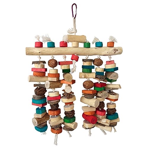 JSGHGDF Hängendes Kleintier Kauspielzeug Vogelpapageien Kauspielzeugblock Bunter Cluster Kauen Zähneknirschen JSGHGDF Hängendes Kleintier Kauspielzeug Vogelpapageien Kauspielzeugblock Bunter Cluster Kauen Zähneknirschen von JSGHGDF