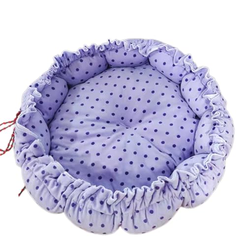 JSGHGDF Rundes Katzenbett für Hunde und Katzen, Winterhaus, Kordelzug, Haustiermatte für Kätzchen, Welpen, Schlafzubehör JSGHGDF Rundes Katzenbett für Hunde und Katzen, Winterhaus, Kordelzug, Haustiermatte für Kätzchen, Welpen, Schlafzubehör von JSGHGDF