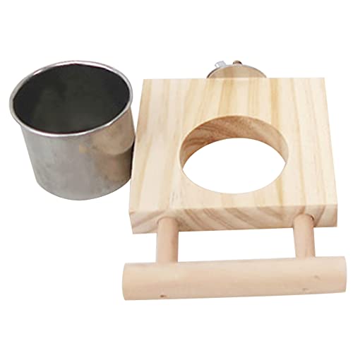 JSGHGDF Vogelbarsch Futterstation Holzständer Abnehmbare Edelstahl Futterbecher Futter Und Wassernäpfe Für Aras Turteltauben Kakadus JSGHGDF Vogelbarsch Futterstation Holzständer Abnehmbare Edelstahl Futterbecher Futter Und Wassernäpfe Für Aras Turteltauben Kakadus von JSGHGDF