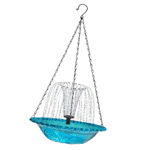 JSGHGDF Vogeltränke zum Aufhängen, Wasserbrunnen mit Solarenergie für Garten, Balkon, Outdoor-Dekorationen, Blumenfutterstation JSGHGDF Vogeltränke zum Aufhängen, Wasserbrunnen mit Solarenergie für Garten, Balkon, Outdoor-Dekorationen, Blumenfutterstation von JSGHGDF