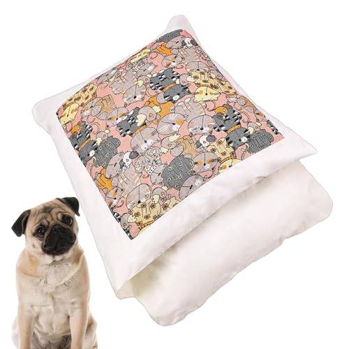 JSHDUSA Katzenhöhlenbett | Haustierschlafsack | Haustiermatte Wärmekissen Sack, waschbare Haustiermatte Wärmematte Wärmekissen Sack für kleine, mittelgroße Haustiere und Hunde JSHDUSA Katzenhöhlenbett | Haustierschlafsack | Haustiermatte Wärmekissen Sack, waschbare Haustiermatte Wärmematte Wärmekissen Sack für kleine, mittelgroße Haustiere und Hunde von JSHDUSA