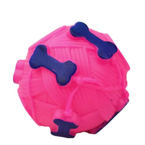 JSHDUSA Leckerli-Spielzeugspender für Hunde, quietschender Leckerli-Ballspender für Welpen, Hundespielzeug, Welpen-Puzzle, langsames Füttern, für Training und Spielen von JSHDUSA