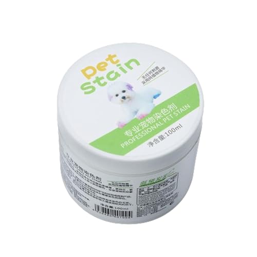 JSHDUSA Tierhaarfärbecreme, 100 ml Hundehaarfärbung – Pflanzenextrakt, einfach zu verwenden, Tierhaarfarbe, modische Haustierpflege, helle Farbe, Tierhaarfarbe für Haustierpflege von JSHDUSA
