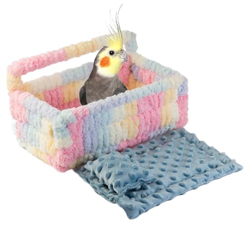 JSHDUSA Vogelkäfignest | Großes Mehrzweck-Vogelnest | Weiches Papageiennest mit Kissen & Kissen, warmes Nestbett zum Nickerchen, Entspannen, Ausruhen von JSHDUSA