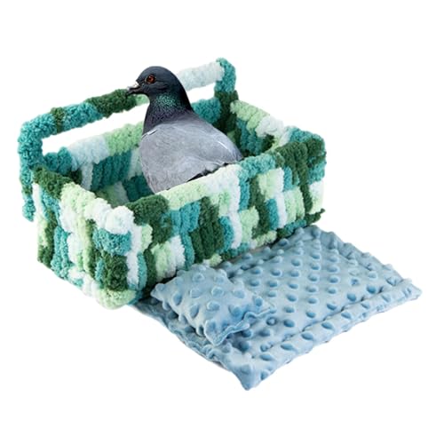 JSHDUSA Vogelnest für Papageien - Atmungsaktives Großes Papageiennest - Weiches Papageiennest mit Kissen & Kissen, Warmes Nestbett zum Nickerchen, Entspannen, Ausruhen von JSHDUSA