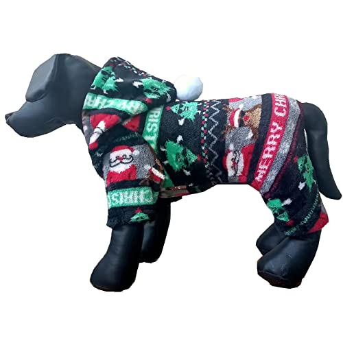 JSSEVN Hund Hoodie Haustier Kleidung Bekleidung Weiche Sicherheit Hoodies Herbst Winter Welpen Pullover Hundejacke Outfit Katzen Weihnachtsmann M von ＪＳＳＥＶＮ