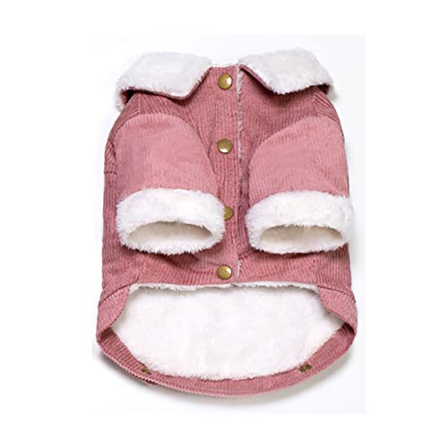 JSSEVN V-Collar Hundemäntel für kleine Hunde Fleece Futter warme Welpenjacke für kalten Winter Rosa L von ＪＳＳＥＶＮ