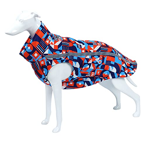 JSSEVN Wasserdichter Hundemantel Warme Jacken Reflektierend Hundemantel Geschirr Loch Outfits Winterkleidung Haustier Schneefest Anzug Rose Rot M von ＪＳＳＥＶＮ