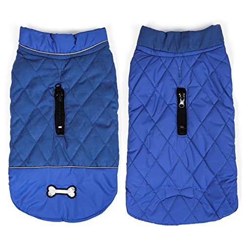 JSSEVN Wasserdichter Hundemantel Hund Winter Warme Jacke Weste Winddicht Schneeanzug Hundekleidung Outfit Weste Haustiere Hundegeschirr Loch Blau L JSSEVN Wasserdichter Hundemantel Hund Winter Warme Jacke Weste Winddicht Schneeanzug Hundekleidung Outfit Weste Haustiere Hundegeschirr Loch Blau L von JSSEVN