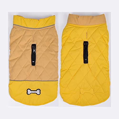 JSSEVN Wasserdichter Hundemantel Winter Warme Jacke Weste Winddicht Schneeanzug Hundekleidung Outfit Weste Haustiere Hundegeschirr Loch Gelb M JSSEVN Wasserdichter Hundemantel Winter Warme Jacke Weste Winddicht Schneeanzug Hundekleidung Outfit Weste Haustiere Hundegeschirr Loch Gelb M von JSSEVN