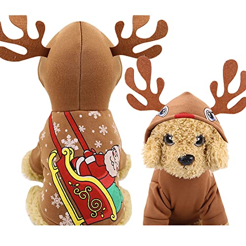 JSSEVN Weihnachtspullover für Hunde, weich, warm, für kaltes Wetter, gestrickt, für den Winter, Größe L von ＪＳＳＥＶＮ
