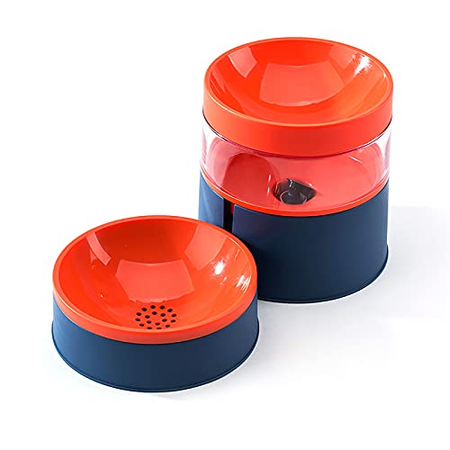 Katzenfutter-Schüssel, Katzen-Welpen-Schüssel mit automatischer Wasserflasche, schützt die Wirbelsäule des Haustiers, doppelte Haustier-Schüsseln für Futter und Wasser, Rot von ＪＳＳＥＶＮ