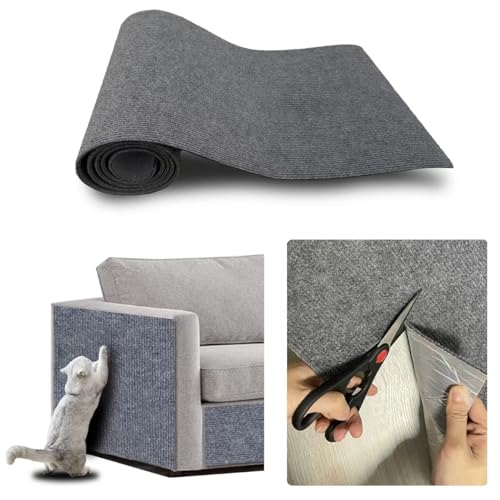 JSUDQR Selbstklebend Kratzmatte Katze 40x200cm Hellgrau Kratzteppich Katze Kratzschutz Sofa Katze für Sofa, Möbel, Tür, Wand JSUDQR Selbstklebend Kratzmatte Katze 40x200cm Hellgrau Kratzteppich Katze Kratzschutz Sofa Katze für Sofa, Möbel, Tür, Wand von JSUDQR
