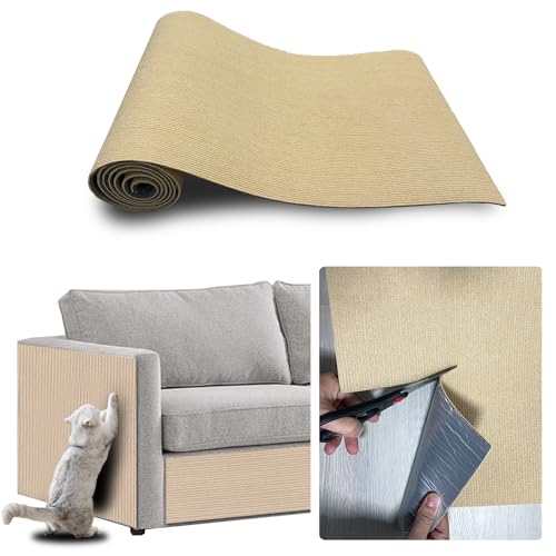 JSUDQR Selbstklebend Kratzmatte Katze 40x200cm Khaki Kratzteppich Katze Kratzschutz Sofa Katze für Sofa, Möbel, Tür, Wand JSUDQR Selbstklebend Kratzmatte Katze 40x200cm Khaki Kratzteppich Katze Kratzschutz Sofa Katze für Sofa, Möbel, Tür, Wand von JSUDQR