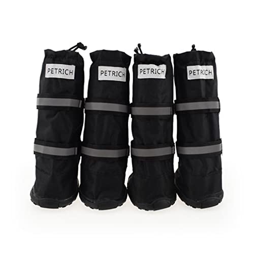 JSZDFSV 4 Stücke Schnee wasserdichte Hunde Schuhe Booties Reflektierende rutschfeste Sohlen Outdoor Schuhe JSZDFSV 4 Stücke Schnee wasserdichte Hunde Schuhe Booties Reflektierende rutschfeste Sohlen Outdoor Schuhe von JSZDFSV