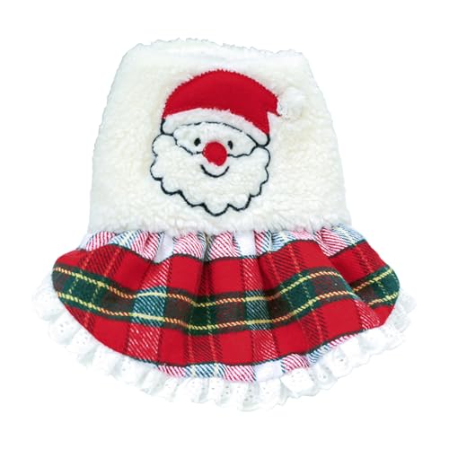 JSZDFSV Hunde Weihnachtsthema Aufdruck Kleider Welpen Kostüm Kleid Welpen Kleid von JSZDFSV