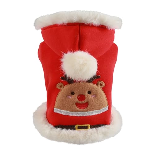 JSZDFSV Hundekleidung Weicher Warmer Kapuzenpullover Weihnachts Winterjacken Knopfverschluss Weihnachtsmäntel Hunde JSZDFSV Hundekleidung Weicher Warmer Kapuzenpullover Weihnachts Winterjacken Knopfverschluss Weihnachtsmäntel Hunde von JSZDFSV