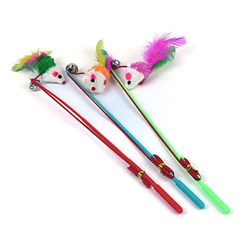 JSZDFSV 3 Stück Gefälschte Übung Katzenspielzeug Interaktives Katzenspielzeug Teaser Stick Indoor JSZDFSV 3 Stück Gefälschte Übung Katzenspielzeug Interaktives Katzenspielzeug Teaser Stick Indoor von JSZDFSV