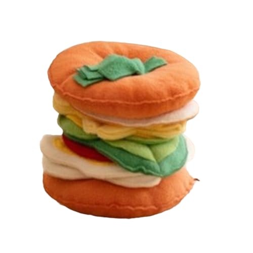 Pet Dogs Puppy Snack Seeking Teeth Chew Hamburger Shape Soft Cute Play Toy Dogs Hide Food Molar Puzzle Accessories Interactive Dogs Toy Interactive Dogs Toy For Aggressive Chewers Interactive Dogs Toy von JSZDFSV