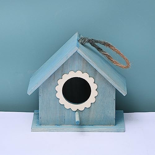 JTBDWOSK Holz Bird House Mini Hängende Vogelhaus Vögel Lebensmittel Feeder Unfinished Blackhouses Gartendekoration,c von JTBDWOSK
