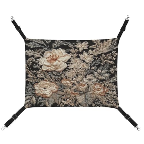 JTKBNVM Katzenhängematte mit Spitzenstickerei, Blumenmuster, Haustierhängematte, Frettchen-Hängematte, Katzenhängematte für große Katzen, weiches Hängebett, Katzenhängematte JTKBNVM Katzenhängematte mit Spitzenstickerei, Blumenmuster, Haustierhängematte, Frettchen-Hängematte, Katzenhängematte für große Katzen, weiches Hängebett, Katzenhängematte von JTKBNVM