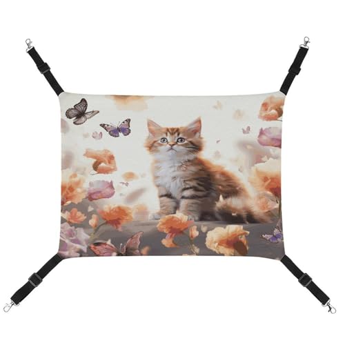 JTKBNVM Niedliche Katzenhängematte für Kätzchen, Schmetterling, Haustier-Hängematte, Frettchen-Hängematte, Katzenhängematte für große Katzen, Hamster-Hängematte, weiches Hängebett, Katzenhängematte JTKBNVM Niedliche Katzenhängematte für Kätzchen, Schmetterling, Haustier-Hängematte, Frettchen-Hängematte, Katzenhängematte für große Katzen, Hamster-Hängematte, weiches Hängebett, Katzenhängematte von JTKBNVM