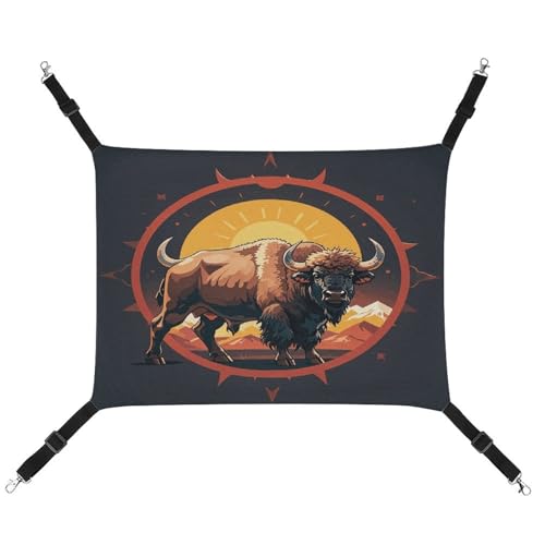 JTKBNVM Wild American Bison Mountains Katzenhängematte Haustierhängematte Frettchen Hängematte Katzenhängematte für große Katzen Hamster Hängematte Weiches Hängebett Katzenhängematte Hängende JTKBNVM Wild American Bison Mountains Katzenhängematte Haustierhängematte Frettchen Hängematte Katzenhängematte für große Katzen Hamster Hängematte Weiches Hängebett Katzenhängematte Hängende von JTKBNVM