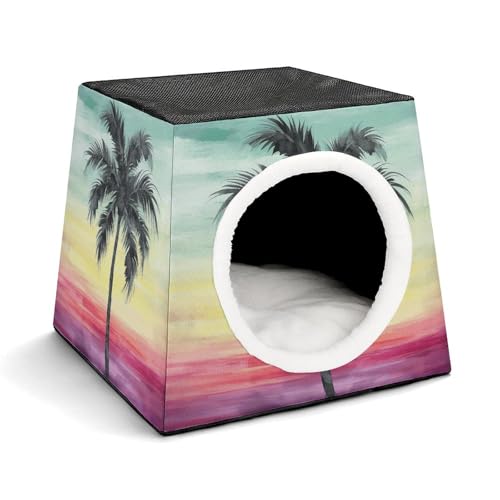 Capsule Pet Waterloo A Tropical Palm Tree Printed Foldable Dog House Cat Cave Soft Kitten Bed Warm Rabbit Nest Chinchillas Hideout for Indoor Small and Medium Animal Capsule Pet Waterloo A Tropical Palm Tree Printed Foldable Dog House Cat Cave Soft Kitten Bed Warm Rabbit Nest Chinchillas Hideout for Indoor Small and Medium Animal von JTKLQBN