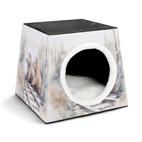 Capsule Pet Waterloo-Bär auf Zugstrecken, bedruckt, faltbar, Hundehaus, Katzenhöhle, weiches Kätzchenbett, warmes Kaninchennest, Chinchillas, Versteck für kleine und mittelgroße Tiere Capsule Pet Waterloo-Bär auf Zugstrecken, bedruckt, faltbar, Hundehaus, Katzenhöhle, weiches Kätzchenbett, warmes Kaninchennest, Chinchillas, Versteck für kleine und mittelgroße Tiere von JTKLQBN