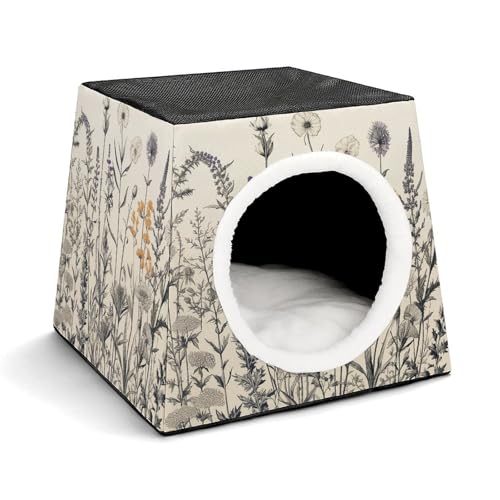 Capsule Pet Waterloo Blumenkräuter botanische Gravur Bedruckt Faltbares Hundehaus Katzenhöhle Weiches Kätzchenbett Warmes Kaninchennest Chinchillas Versteck für kleine und mittelgroße Tiere Capsule Pet Waterloo Blumenkräuter botanische Gravur Bedruckt Faltbares Hundehaus Katzenhöhle Weiches Kätzchenbett Warmes Kaninchennest Chinchillas Versteck für kleine und mittelgroße Tiere von JTKLQBN