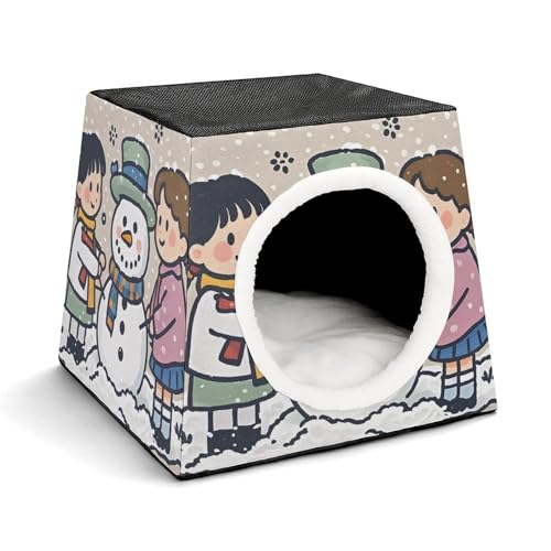 Capsule Pet Waterloo Build A Snowman Together Printed Foldable Dog House Cat Cave Soft Kitten Bed Warm Rabbit Nest Chinchillas Hideout for Indoor Small and Medium Animal Capsule Pet Waterloo Build A Snowman Together Printed Foldable Dog House Cat Cave Soft Kitten Bed Warm Rabbit Nest Chinchillas Hideout for Indoor Small and Medium Animal von JTKLQBN