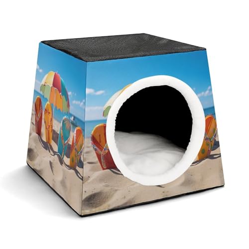 Capsule Pet Waterloo Bunte Flip-Flops, Strandball, bedruckt, faltbar, Hundehaus, Katzenhöhle, weiches Kätzchenbett, warmes Kaninchennest, Chinchillas, Versteck für kleine und mittelgroße Tiere Capsule Pet Waterloo Bunte Flip-Flops, Strandball, bedruckt, faltbar, Hundehaus, Katzenhöhle, weiches Kätzchenbett, warmes Kaninchennest, Chinchillas, Versteck für kleine und mittelgroße Tiere von JTKLQBN