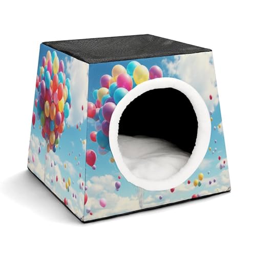 Capsule Pet Waterloo Bunte Luftballons, bedruckt, faltbar, Hundehaus, Katzenhöhle, weiches Kätzchenbett, warmes Kaninchennest, Chinchillas, Versteck für kleine und mittelgroße Tiere Capsule Pet Waterloo Bunte Luftballons, bedruckt, faltbar, Hundehaus, Katzenhöhle, weiches Kätzchenbett, warmes Kaninchennest, Chinchillas, Versteck für kleine und mittelgroße Tiere von JTKLQBN