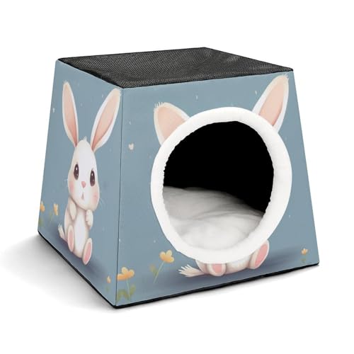 Capsule Pet Waterloo Cartoon Cute Bunny Printed Foldable Dog House Cat Cave Soft Kitten Bed Warm Rabbit Nest Chinchillas Hideout for Indoor Small and Medium Animal Capsule Pet Waterloo Cartoon Cute Bunny Printed Foldable Dog House Cat Cave Soft Kitten Bed Warm Rabbit Nest Chinchillas Hideout for Indoor Small and Medium Animal von JTKLQBN