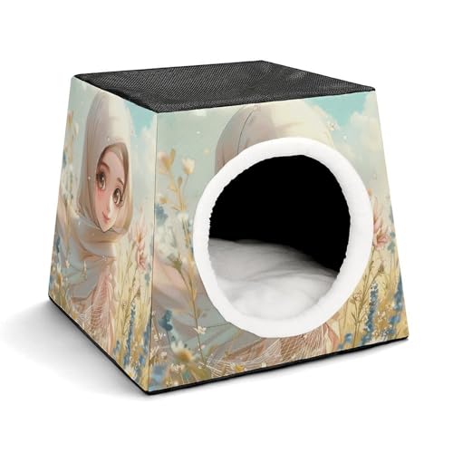 Capsule Pet Waterloo Cartoon Muslim Girl Printed Foldable Dog House Cat Cave Soft Kitten Bed Warm Rabbit Nest Chinchillas Hideout for Indoor Small and Medium Animal Capsule Pet Waterloo Cartoon Muslim Girl Printed Foldable Dog House Cat Cave Soft Kitten Bed Warm Rabbit Nest Chinchillas Hideout for Indoor Small and Medium Animal von JTKLQBN