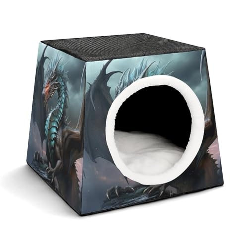 Capsule Pet Waterloo Cool Dragon Printed Foldable Dog House Cat Cave Soft Kitten Bed Warm Rabbit Nest Chinchillas Hideout for Indoor Small and Medium Animal Capsule Pet Waterloo Cool Dragon Printed Foldable Dog House Cat Cave Soft Kitten Bed Warm Rabbit Nest Chinchillas Hideout for Indoor Small and Medium Animal von JTKLQBN