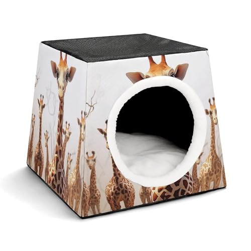 Capsule Pet Waterloo Cute Cartoon Funny Giraffes Printed Foldable Dog House Cat Cave Soft Kitten Bed Warm Rabbit Nest Chinchillas Hideout for Indoor Small and Medium Animal Capsule Pet Waterloo Cute Cartoon Funny Giraffes Printed Foldable Dog House Cat Cave Soft Kitten Bed Warm Rabbit Nest Chinchillas Hideout for Indoor Small and Medium Animal von JTKLQBN