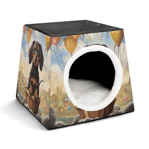 Capsule Pet Waterloo Dackel Heißluftballon Gedruckt Faltbares Hundehaus Katzenhöhle Weiches Kätzchenbett Warmes Kaninchennest Chinchillas Versteck für kleine und mittelgroße Tiere im Innenbereich Capsule Pet Waterloo Dackel Heißluftballon Gedruckt Faltbares Hundehaus Katzenhöhle Weiches Kätzchenbett Warmes Kaninchennest Chinchillas Versteck für kleine und mittelgroße Tiere im Innenbereich von JTKLQBN