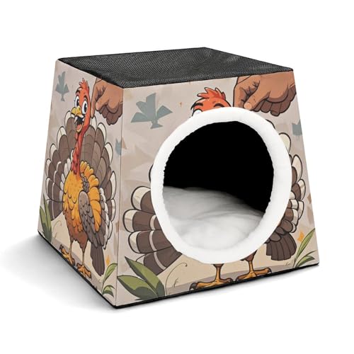 Capsule Pet Waterloo Don't Scratch The Turkey Printed Foldable Dog House Cat Cave Soft Kitten Bed Warm Rabbit Nest Chinchillas Hideout for Indoor Small and Medium Animal Capsule Pet Waterloo Don't Scratch The Turkey Printed Foldable Dog House Cat Cave Soft Kitten Bed Warm Rabbit Nest Chinchillas Hideout for Indoor Small and Medium Animal von JTKLQBN