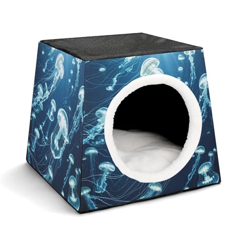 Capsule Pet Waterloo Dreamy Qualle Printed Foldable Dog House Cat Cave Soft Kitten Bed Warm Rabbit Nest Chinchillas Hideout for Indoor Small and Medium Animal Capsule Pet Waterloo Dreamy Qualle Printed Foldable Dog House Cat Cave Soft Kitten Bed Warm Rabbit Nest Chinchillas Hideout for Indoor Small and Medium Animal von JTKLQBN