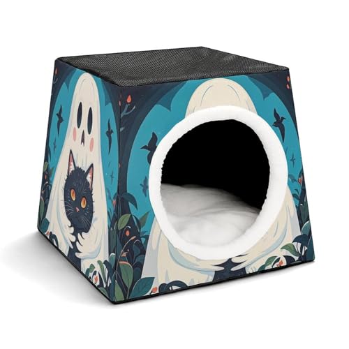 Capsule Pet Waterloo Ghost Black Cat Printed Foldable Dog House Cat Cave Soft Kitten Bed Warm Rabbit Nest Chinchillas Hideout for Indoor Small and Medium Animal Capsule Pet Waterloo Ghost Black Cat Printed Foldable Dog House Cat Cave Soft Kitten Bed Warm Rabbit Nest Chinchillas Hideout for Indoor Small and Medium Animal von JTKLQBN