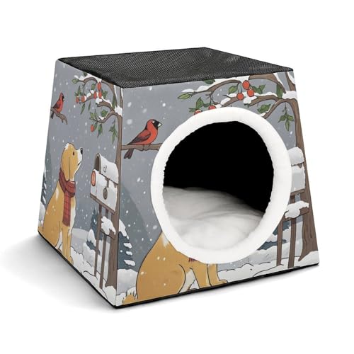 Capsule Pet Waterloo Hunde-Schneeflocken, bedruckt, faltbar, Hundehaus, Katzenhöhle, weiches Kätzchenbett, warmes Kaninchennest, Chinchillas, Versteck für kleine und mittelgroße Tiere Capsule Pet Waterloo Hunde-Schneeflocken, bedruckt, faltbar, Hundehaus, Katzenhöhle, weiches Kätzchenbett, warmes Kaninchennest, Chinchillas, Versteck für kleine und mittelgroße Tiere von JTKLQBN