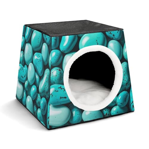 Capsule Pet Waterloo Hundehaus, Katzenhöhle, helles Aquablau, Türkis, bedruckt, weiches Kätzchenbett, warmes Kaninchennest, Chinchillas, Versteck für kleine und mittelgroße Tiere Capsule Pet Waterloo Hundehaus, Katzenhöhle, helles Aquablau, Türkis, bedruckt, weiches Kätzchenbett, warmes Kaninchennest, Chinchillas, Versteck für kleine und mittelgroße Tiere von JTKLQBN