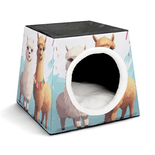 Capsule Pet Waterloo Lama, Alpaka, bedruckt, faltbar, Hundehaus, Katzenhöhle, weiches Kätzchenbett, warmes Kaninchennest, Chinchillas, Versteck für kleine und mittelgroße Tiere Capsule Pet Waterloo Lama, Alpaka, bedruckt, faltbar, Hundehaus, Katzenhöhle, weiches Kätzchenbett, warmes Kaninchennest, Chinchillas, Versteck für kleine und mittelgroße Tiere von JTKLQBN
