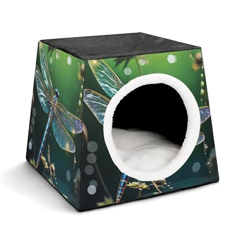 Capsule Pet Waterloo Libelle Grün Bedruckt Faltbares Hundehaus Katzenhöhle Weiches Kätzchenbett Warmes Kaninchennest Chinchillas Versteck für kleine und mittelgroße Tiere im Innenbereich Capsule Pet Waterloo Libelle Grün Bedruckt Faltbares Hundehaus Katzenhöhle Weiches Kätzchenbett Warmes Kaninchennest Chinchillas Versteck für kleine und mittelgroße Tiere im Innenbereich von JTKLQBN
