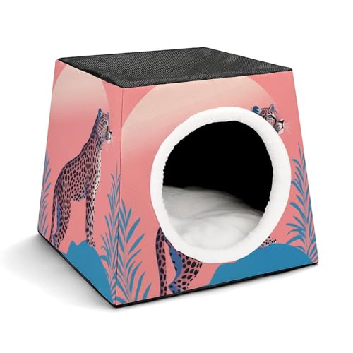 Capsule Pet Waterloo Minimalistischer Stil, Leopardenmuster, faltbar, Hundehaus, Katzenhöhle, weiches Kätzchenbett, warmes Kaninchennest, Chinchillas, Versteck für kleine und mittelgroße Tiere Capsule Pet Waterloo Minimalistischer Stil, Leopardenmuster, faltbar, Hundehaus, Katzenhöhle, weiches Kätzchenbett, warmes Kaninchennest, Chinchillas, Versteck für kleine und mittelgroße Tiere von JTKLQBN